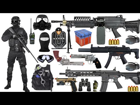 Special Forces Military Toy Gun Set Unboxing!Shotgun, AK47, Machine Gun, Kar98 Sniper Rifle, Beretta