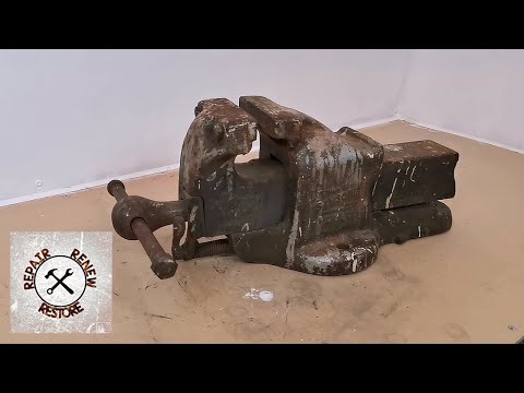 Damaged Vise Restoration, 80 year old Samsonia Perfect Vise, Perfect Restoration