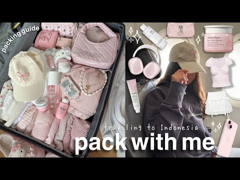 pack with me for indonesia🫧𓇼𓏲*ੈ✩ ultimate aesthetic packing guide + outfit ideas