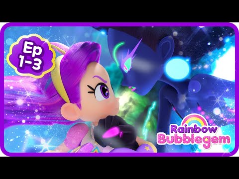 Mermaid Princess vs Wicked Witch | Ep.1–3 Compilation | Binge-Watching | Rainbow Bubblegem 🌈