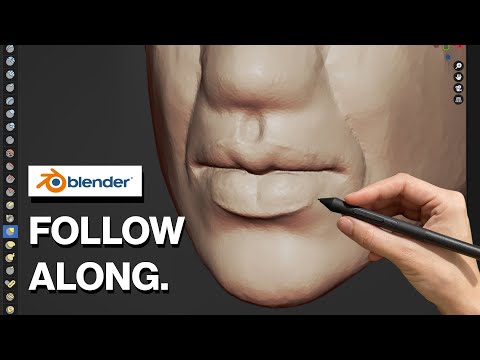 How To Sculpt Lips in Blender | Follow Along Tutorial