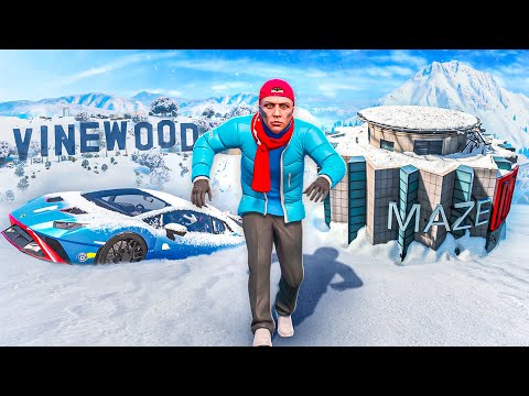 ÜBERLEBE den GRÖßTEN SCHNEESTURM in GTA 5!