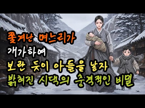 쫓겨난 며느리가 개가하여 보란 듯이 아들을 낳자 밝혀진 시댁의 충격적인 비밀 | 야담 민담 옛날이야기