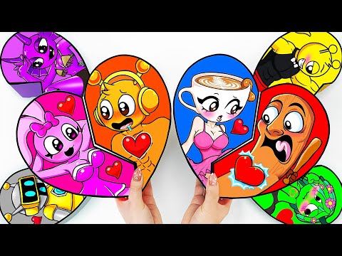 💖Paper DIY💖 UNBOXING Couple Love SPRUNKI SUS MOD MYSTERY BOX | How To Make Blind Box | Tina ASMR