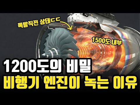 비행기 엔진이 녹아내리지 않는 진짜 이유 (우리가 몰랐던 1200도의 비밀)