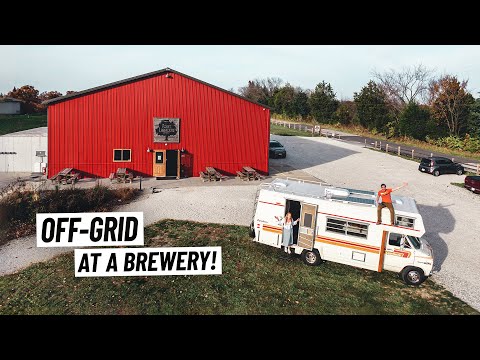Our First OFF-GRID Experience in the RV! Staying Overnight At a Brewery 🍻