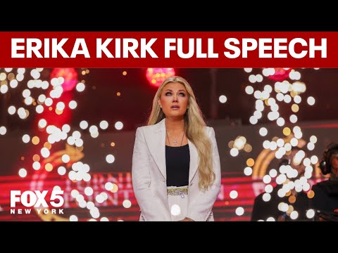 FULL: Charlie Kirk's widow Erika speaks at his funeral