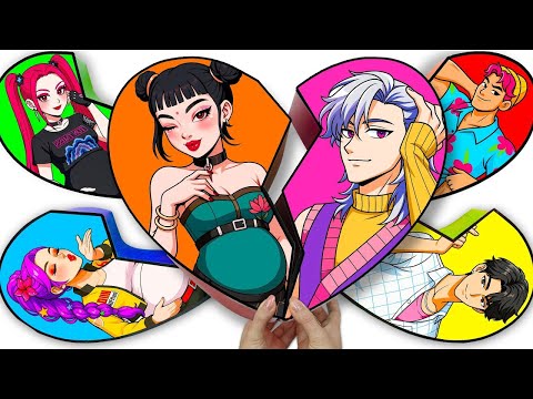 💖Paper DIY💖 KPOP DEMON HUNTERS: Couple Zoey x Saja Boys Mystery 🎁 Blind Box Unboxing
