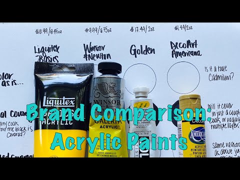 Acrylic Paint Brand Comparison 🎨 Golden Vs Liquitex Vs Winsor & Newton Vs Decoart!