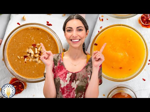 Easy Peanut Sauce + Mango Chili Sauce for Fresh Spring Rolls