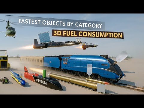 ⛽️ Fastest Vehicles FUEL Consumption | Real Time 3D Simulated