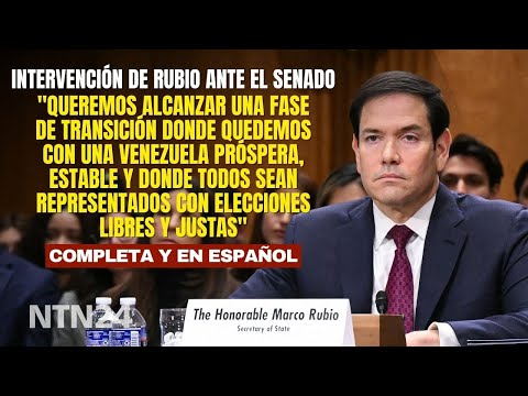Crucial intervención de Rubio en el Senado: "Queremos una Venezuela con elecciones libres y justas"