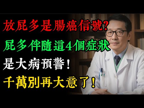 放屁多，是「排毒」還是「腸癌」信號？醫生警告：屁多伴隨4個症狀，是大病預警，別再大意了！#健康知識 #老年健康#健康养生#逍遙健康指南