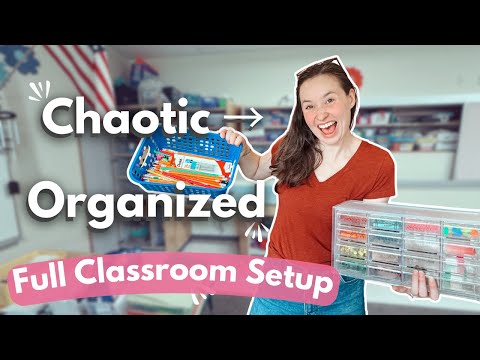 My ENTIRE Classroom Setup 2025 | Organizing + HUGE Teacher Haul (1 Hour Vlog)