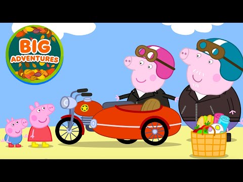 Peppa Pig Goes on a Motorbike Adventure! 🚗 | Peppa & George: Beach Day | Cartoon for Kids | 49 Mins