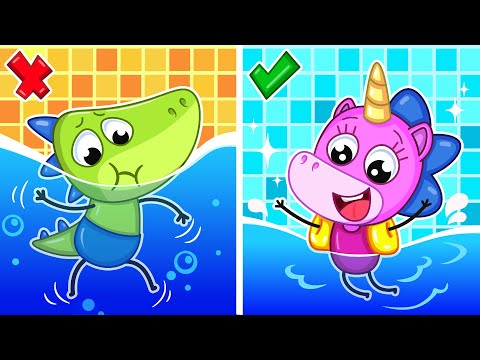 Правила безпеки в басейні | Грай безпечно у басейні 🏊📖 | Крихітка Мімі🦄 | Мультики українською