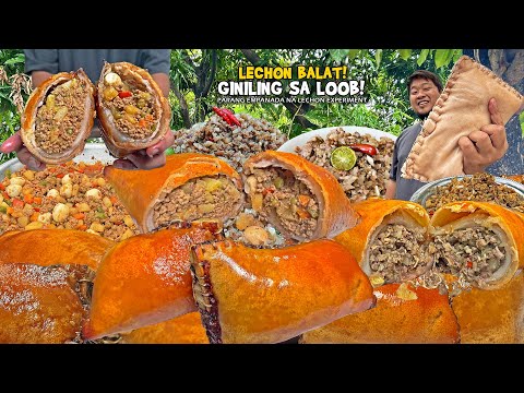 Lechon BALAT na "Tinahi at Ginawang EMPANADA!", May PALAMAN na GINILING at ORIGINAL SISIG sa Loob!