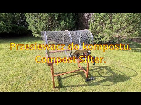 Bosch GSB21-2 RCT drill driven compost sifter.