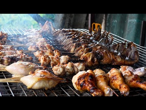 Non-Stop Grilling! 200 Kg Chickens and Fish Sold Out In 3 Hours Per Day | Thai Street Food