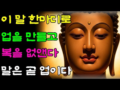 이 말 한마디가 업을 만들고 복을 없앤다ㅣ부처님 말씀ㅣ불교 명언ㅣ석가모니 가르침ㅣ