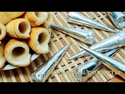 How to make CONES for tubes from improvised materials / HOMEMADE cones for baking tubes