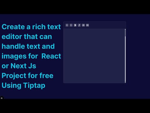 Build a Powerful Rich Text & Image Editor in React/Next.js for FREE with Tiptap