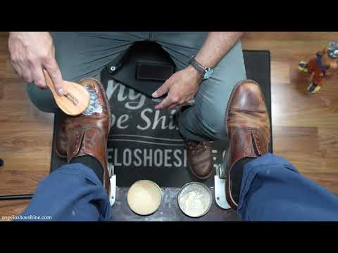 $60 Shoe Shine!? | Angelo Shoe Shine ASMR