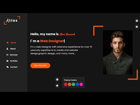 Create a Responsive Personal Portfolio Website Design using HTML CSS and JavaScript