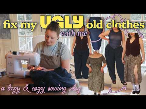 Flip my UGLY old clothes into pieces I love with me! | upcycling & sewing vlog