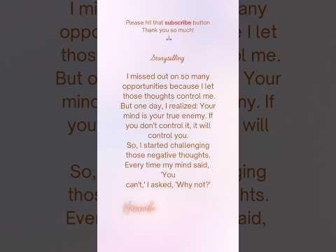 #inspiration I let those thoughts control me.