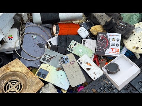 😯Great Day🥰 i Found Apple AirPods_SmartWatch _iPhone 15_iPhone 12 & Many Samsung At The Junkyard !