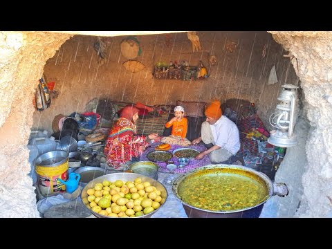Rainy Day With Nomads: Cooking "Ash Reshteh" Recipe Popular Iranian Persian Food