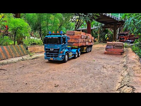AKSI KE 94 ‼️ Perjalanan Proyek Diorama Rc Truk Hino Trailer vs Tronton Angkut Pasir Libas Rintangan