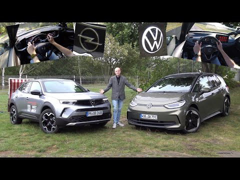 Volkswagen ID.3 gegen Opel Mokka e - Welcher stromert besser? Vergleichstest Test Review