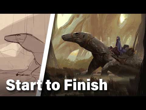 How I Paint Concept Art from Scratch (Digital Painting Tutorial)