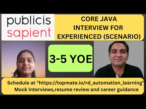 Publicis Sapient Java Interview Questions | Core Java Interview Questions