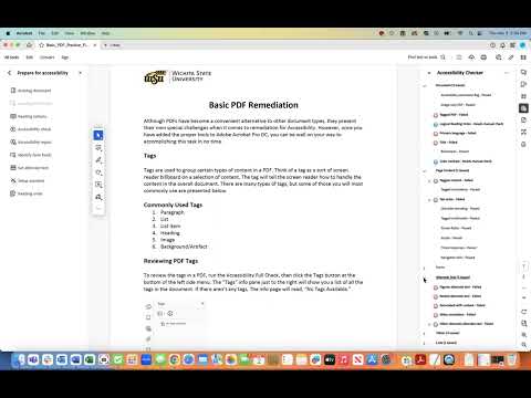 Basic PDF Remediation, Part One: Introduction and Autotag Method