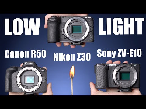 Sony ZV-E10 vs Canon R50 Vs Nikon Z30 - Lowlight
