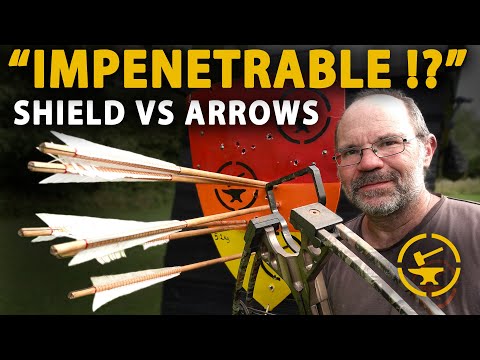 "Impenetrable" leather shield tested with arrows - Part 3
