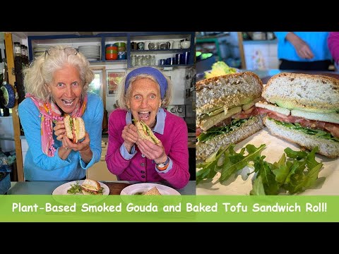 Plant-Based Smoked Gouda and Baked Tofu Sandwich Roll!