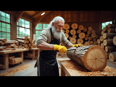 Proving You're Never Too Old: 71-Year-Old Carpenter's Scrap Wood Mastery - Still Got the Touch!