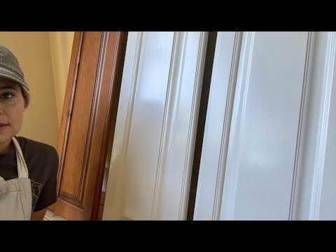 This cabinet Paint has a CULT following Pro*DIY painted kitchen -Smoothest finish brush or roller?