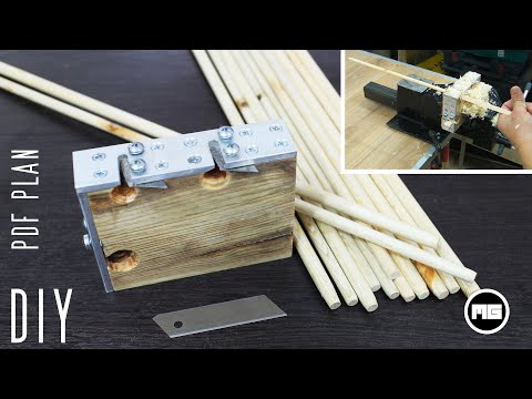 Amazing DIY Dowel Maker with Utility Knife  / Homemade Dowel Maker