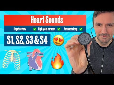 Heart sounds for beginners 🔥 🔥 🔥 S1, S2, S3 & S4  #heartsounds