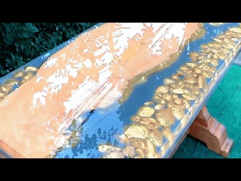 Build a million dollar coffee table with gold plated details and rare wood blocks