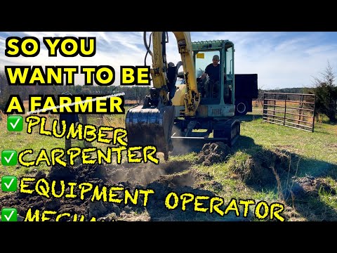 Farm Repairs: Hydrant, Water Line, Waterer & Wheelbarrow.