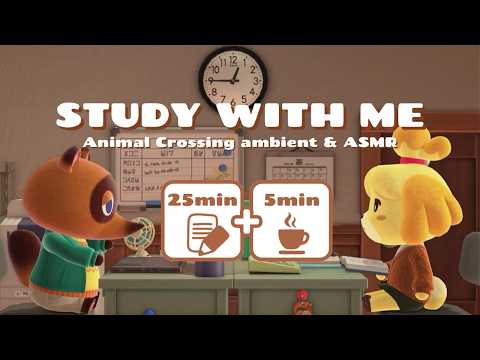 【ポモドーロタイマー】しずえ＆たぬきちと一緒に2時間集中しよう！ ／study with me ／作業用／あつ森環境音