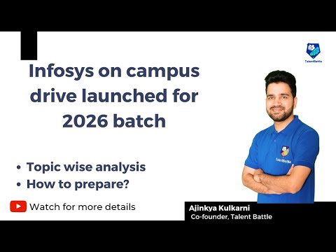 Infosys 2026 Drive Preparation Strategy๐ฅ|Latest Pattern,Syllabus,Tips|Crack Infosys in First Attempt