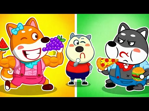 Eat Fruit or Eat Fast Food?🍇🍔Eat Too Much, Then Roll Over | Educational 2D Animation