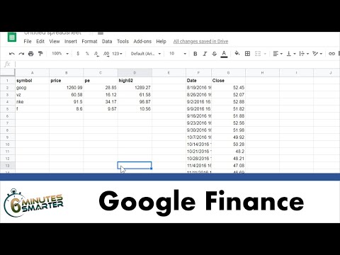 Use the Google Finance Function in Google Sheets